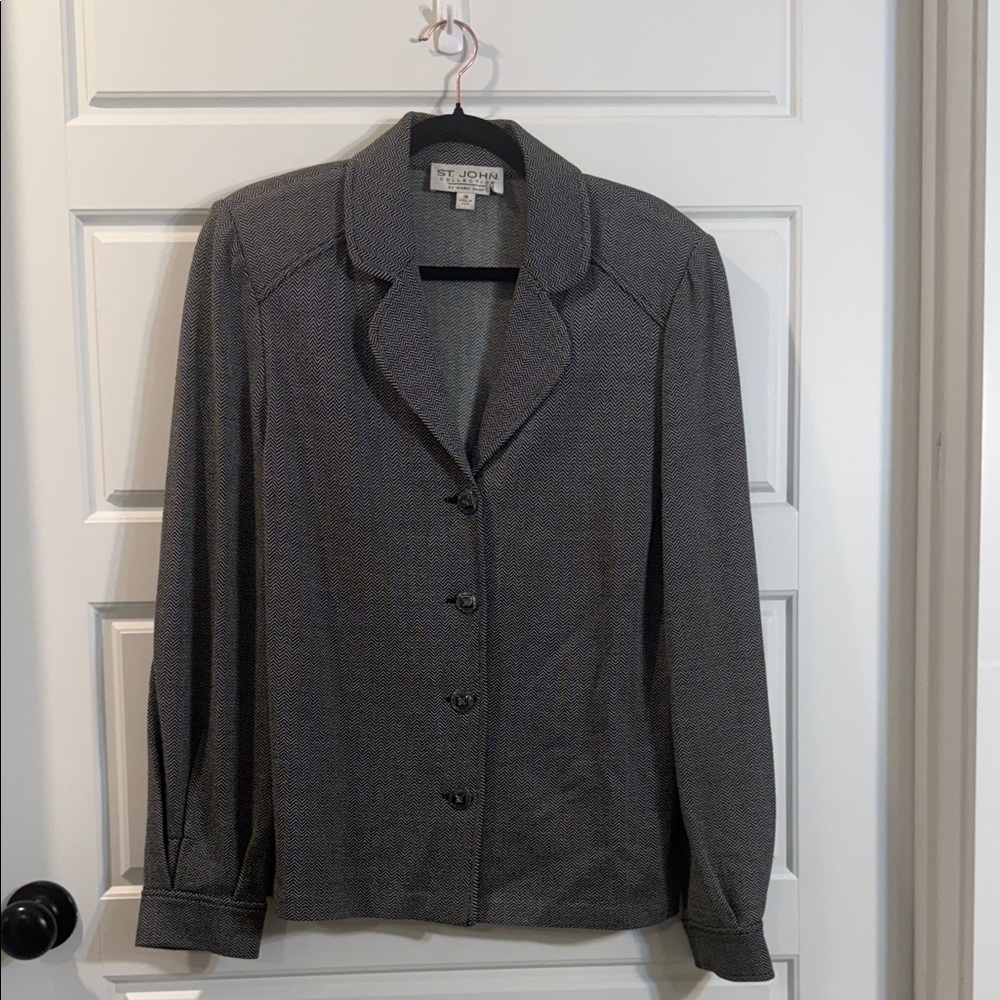St John collection houndstooth blazer 14